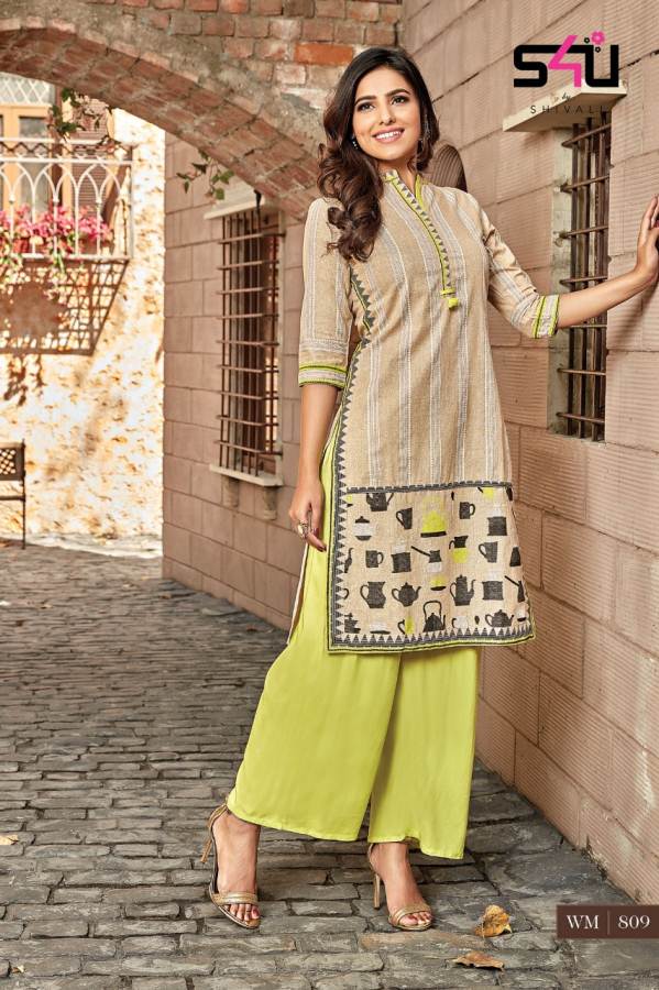 s4u 341 design combo set of top with palazzo and dupatta